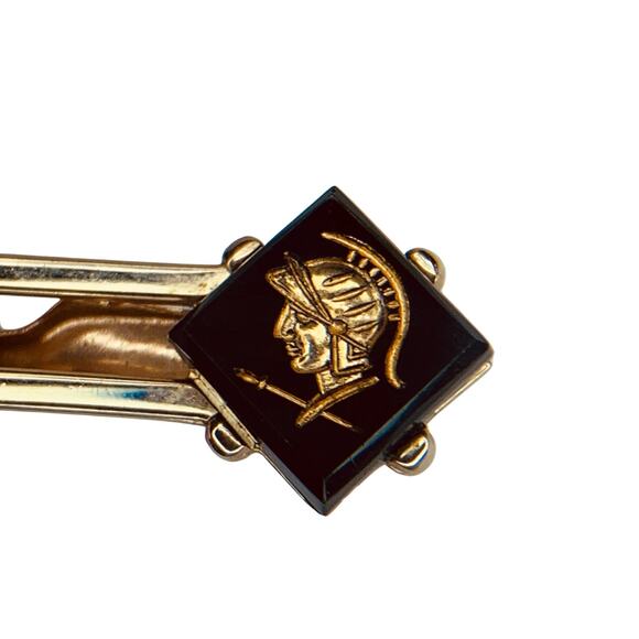 Vintage SWANK Intaglio Roman Tie Clip - Picture 4 of 8